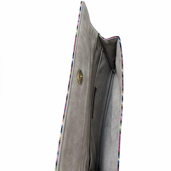 Estée Lauder x Missoni Signature Chevron Print Multicolor Clutch Bag - Picture 11 of 15